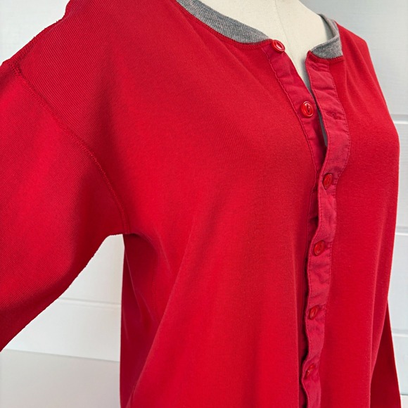 RARE 80s 90s Vtg Ralph Lauren Long Sleeve Red Cotton Shirt M Sporty Retro Preppy - Picture 7 of 8